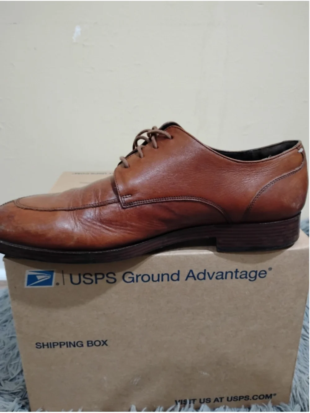 Cole Haan C24157 Grand OS Light Men’s Sze 10.5 Brown Leather Split Oxford Shoes